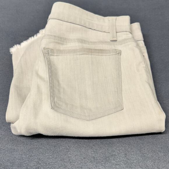 Eileen Fisher Jeans Womens 6 (30x27 ACTUAL) Light Gray Garment Dyed Slim Raw Hem - Picture 1 of 7